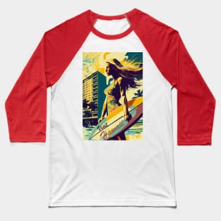 Hawaii Surfing Baseball T-Shirt